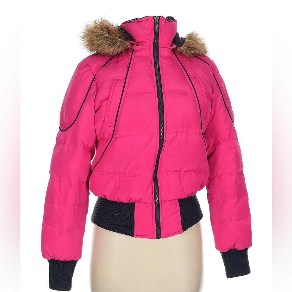 Nautica Winter Puffer Snow Jacket Barbie Hot Pink Medium
